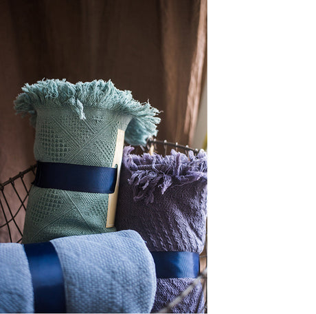 JUHAN Isidora Pastel Color Cotton Casual Blanket from JUHAN