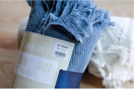 JUHAN Isidora Pastel Color Cotton Casual Blanket from JUHAN