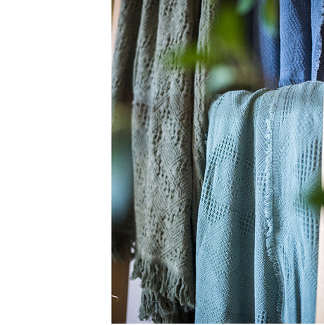 JUHAN Isidora Pastel Color Cotton Casual Blanket from JUHAN