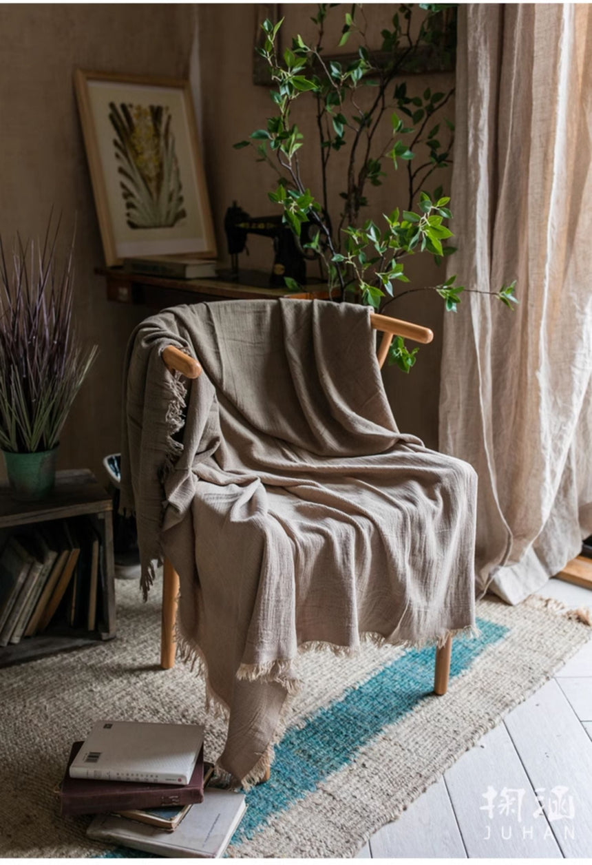JUHAN Isidora Pastel Color Cotton Casual Blanket from JUHAN