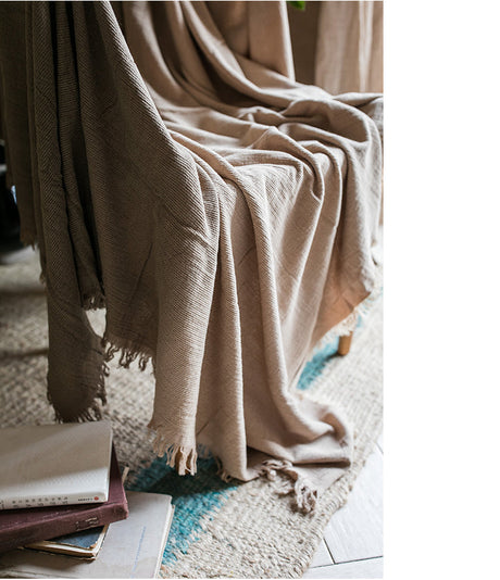 JUHAN Isidora Pastel Color Cotton Casual Blanket from JUHAN