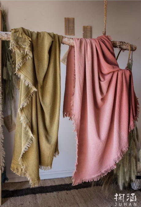 JUHAN Isidora Pastel Color Cotton Casual Blanket from JUHAN