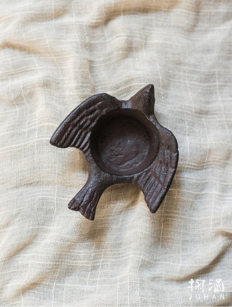 JUHAN Isidore Rustic Cast Iron Flying Bird Garden Candlestick from JUHAN