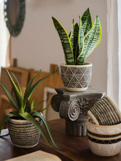 JUHAN Isolde Chic Geometric Cement Flowerpot from JUHAN