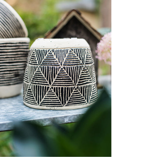 JUHAN Isolde Chic Geometric Cement Flowerpot from JUHAN
