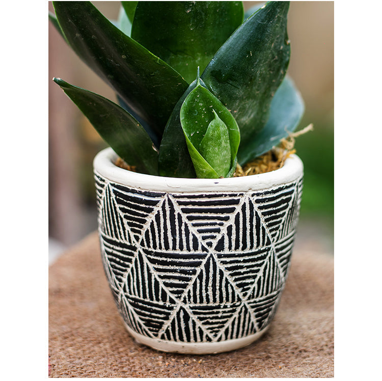 JUHAN Isolde Chic Geometric Cement Flowerpot from JUHAN