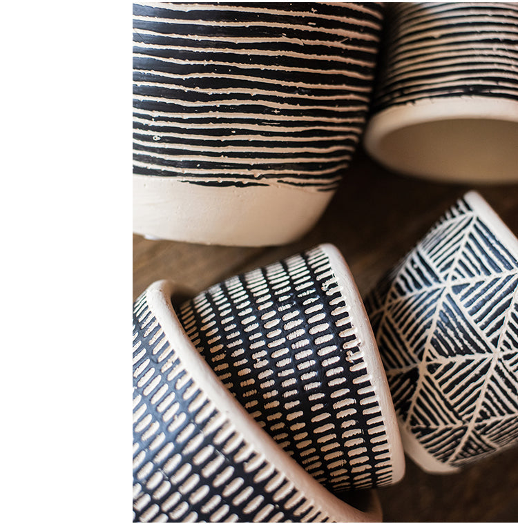 JUHAN Isolde Chic Geometric Cement Flowerpot from JUHAN