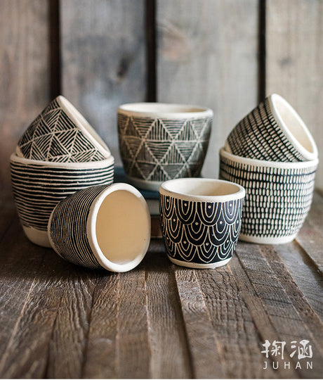 JUHAN Isolde Chic Geometric Cement Flowerpot from JUHAN