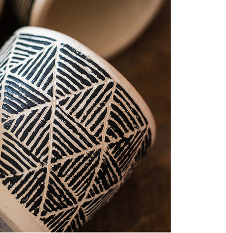 JUHAN Isolde Chic Geometric Cement Flowerpot from JUHAN