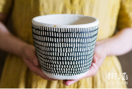 JUHAN Isolde Chic Geometric Cement Flowerpot from JUHAN