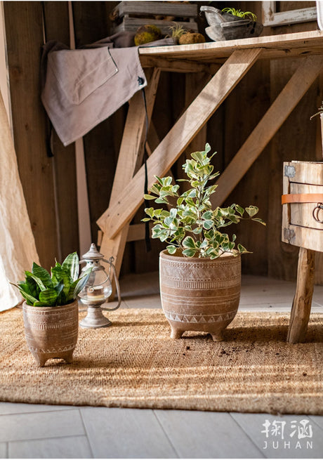 JUHAN Isolde Retro Big Breathable Flowerpot Boho Style from JUHAN