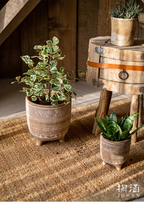 JUHAN Isolde Retro Big Breathable Flowerpot Boho Style from JUHAN