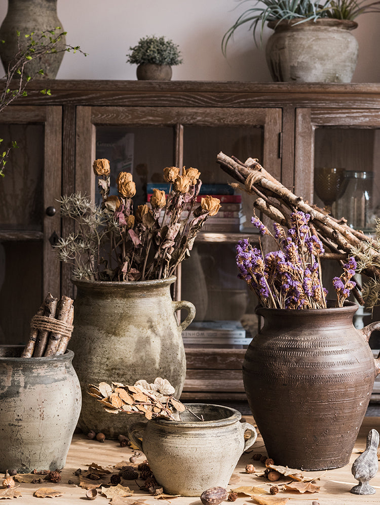 JUHAN Isolde Rustic Floral Arrangement Pottery Vase from JUHAN