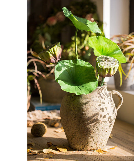 JUHAN Isolde Rustic Floral Arrangement Pottery Vase from JUHAN