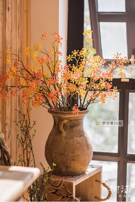 JUHAN Isolde Rustic Floral Arrangement Pottery Vase from JUHAN