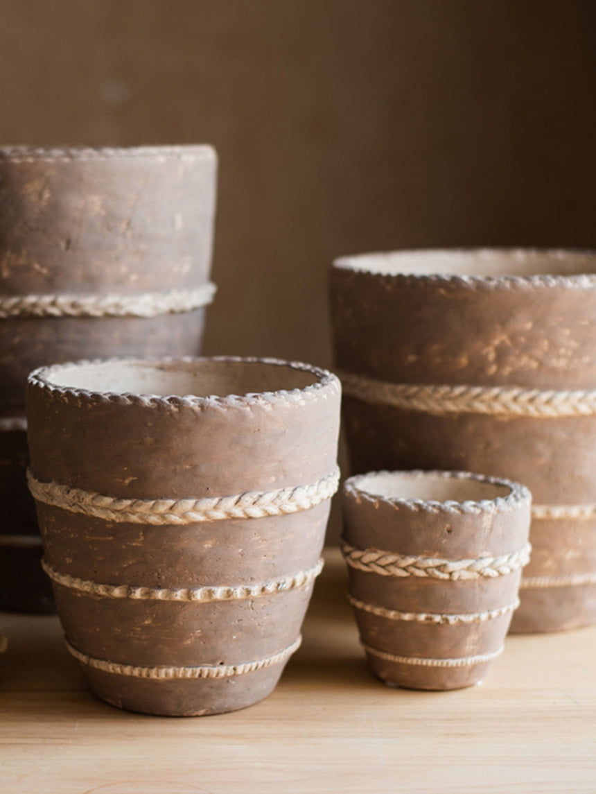 JUHAN Isolde Vintage Clay Handcrafted Flowerpot from JUHAN