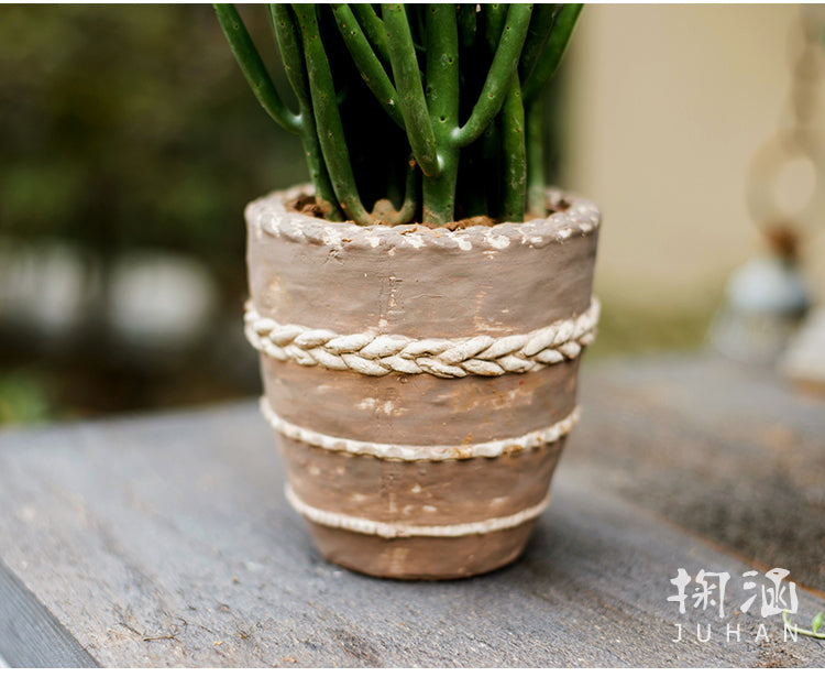 JUHAN Isolde Vintage Clay Handcrafted Flowerpot from JUHAN