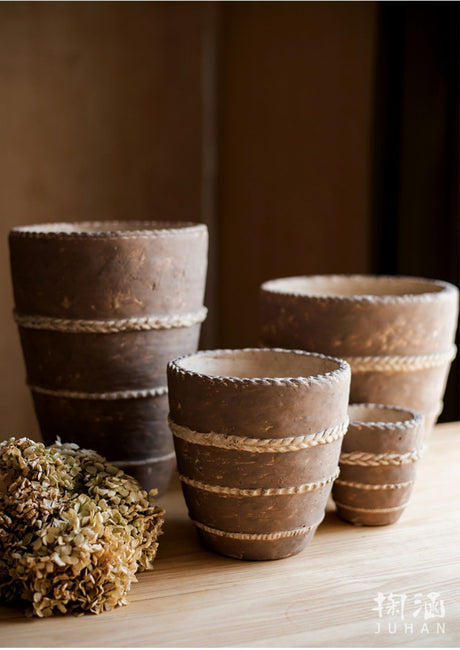 JUHAN Isolde Vintage Clay Handcrafted Flowerpot from JUHAN