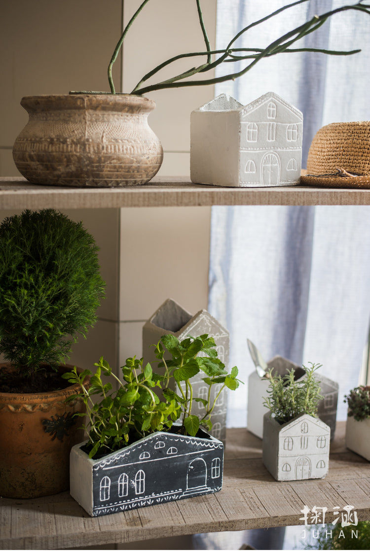 JUHAN Isolde Whimsical Ceramic Micro Landscape Flower Pot. from JUHAN