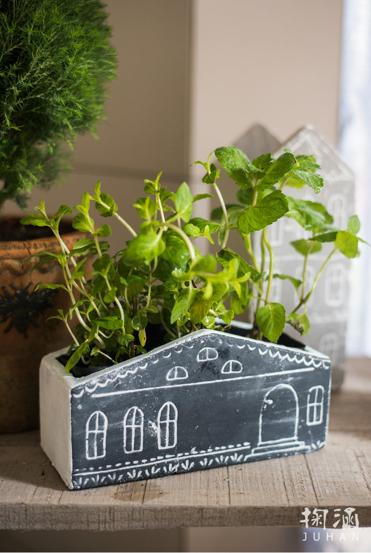 JUHAN Isolde Whimsical Ceramic Micro Landscape Flower Pot. from JUHAN