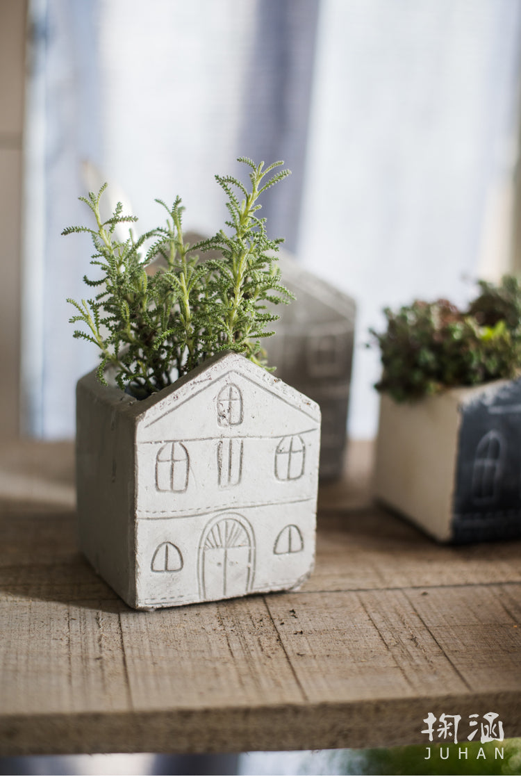 JUHAN Isolde Whimsical Ceramic Micro Landscape Flower Pot. from JUHAN