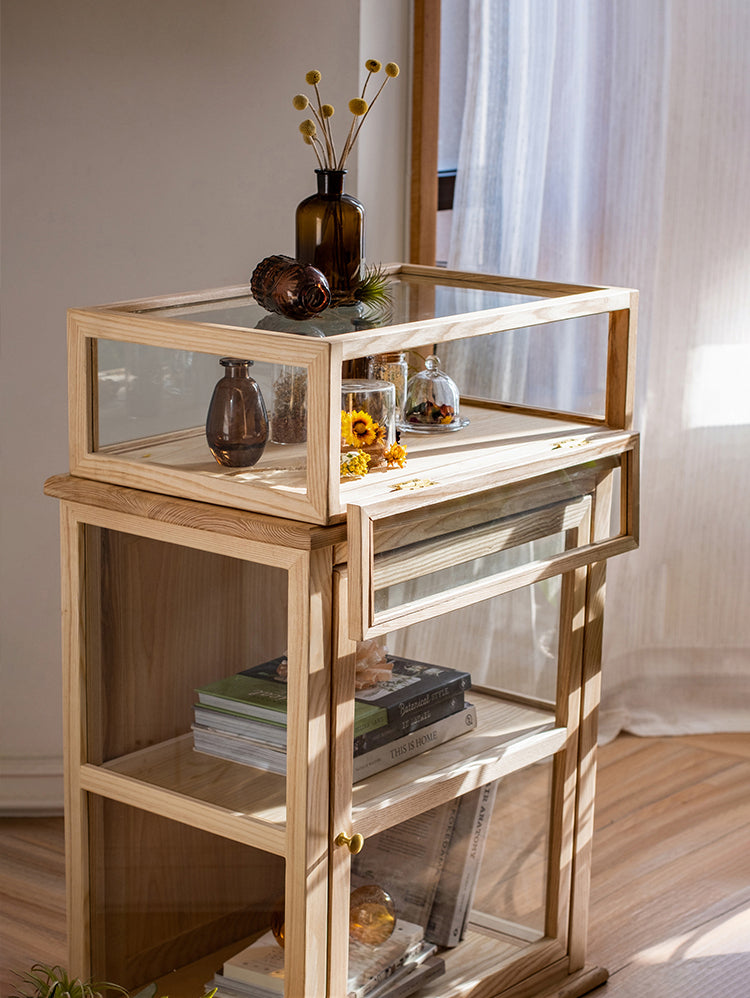 JUHAN Kael Durable Wooden Glass Display Cabinet from JUHAN