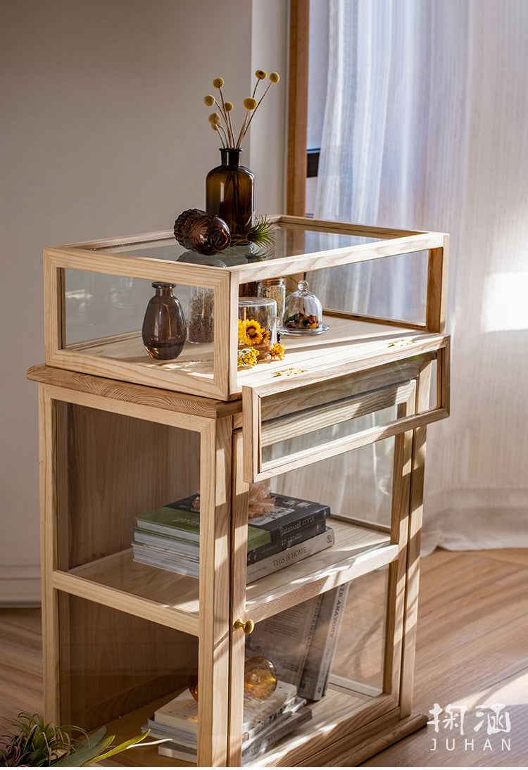 JUHAN Kael Durable Wooden Glass Display Cabinet from JUHAN