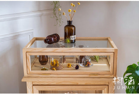 JUHAN Kael Durable Wooden Glass Display Cabinet from JUHAN