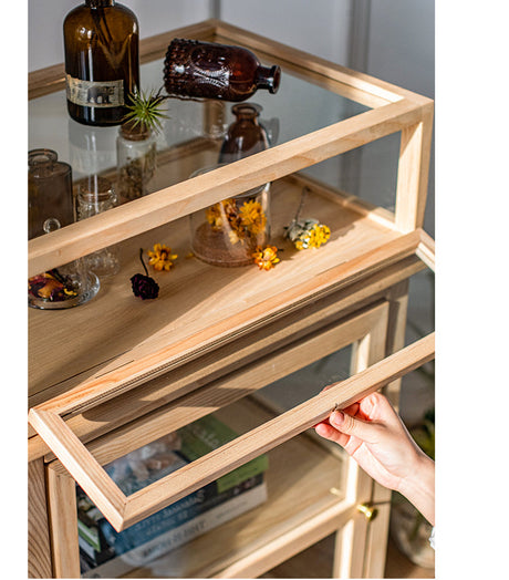 JUHAN Kael Durable Wooden Glass Display Cabinet from JUHAN