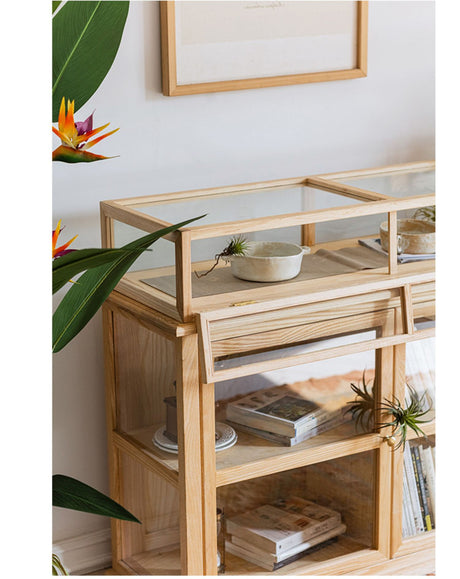 JUHAN Kael Durable Wooden Glass Display Cabinet from JUHAN