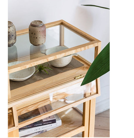 JUHAN Kael Durable Wooden Glass Display Cabinet from JUHAN
