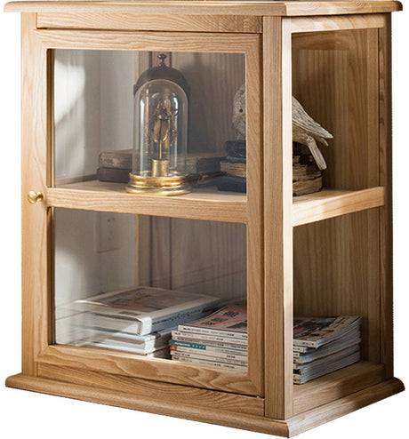 JUHAN Kaelani Rustic Solid Wood TV Cabinet with Glass Doors from JUHAN