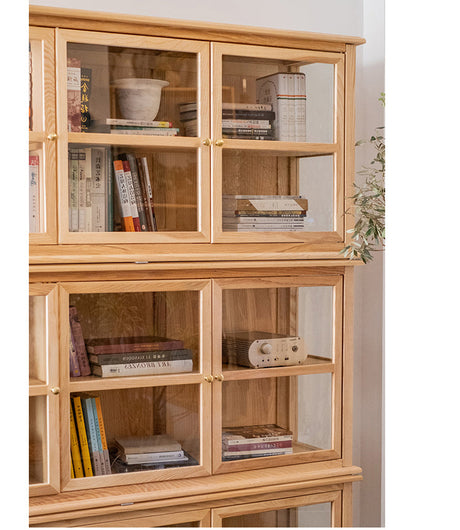 JUHAN Kaelani Rustic Solid Wood TV Cabinet with Glass Doors from JUHAN