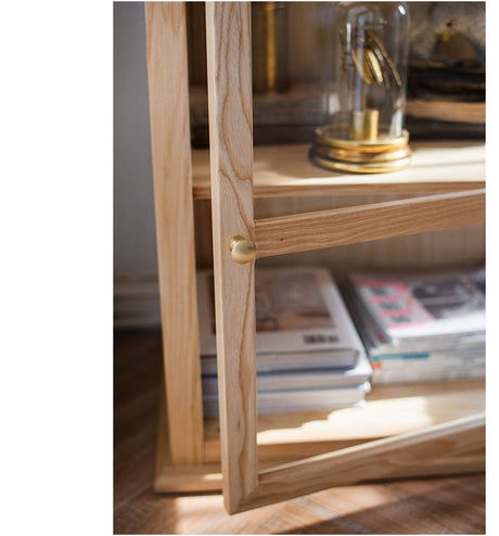 JUHAN Kaelani Rustic Solid Wood TV Cabinet with Glass Doors from JUHAN