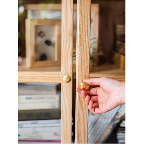JUHAN Kaelani Rustic Solid Wood TV Cabinet with Glass Doors from JUHAN