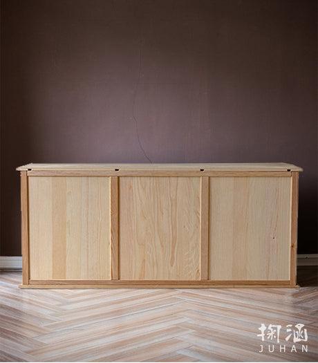 JUHAN Kaelani Rustic Solid Wood TV Cabinet with Glass Doors from JUHAN
