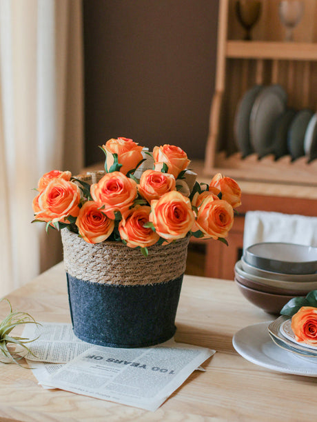 JUHAN Kaori Elegant Floral Storage Round Basket from JUHAN
