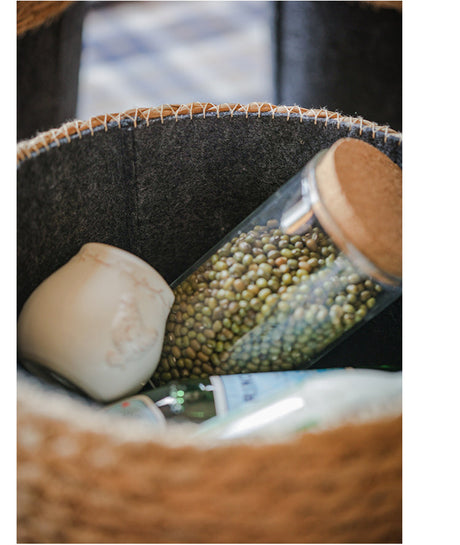 JUHAN Kaori Elegant Floral Storage Round Basket from JUHAN