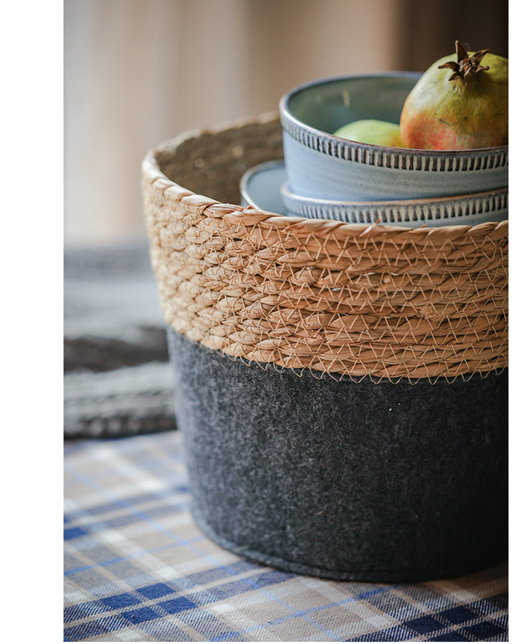 JUHAN Kaori Elegant Floral Storage Round Basket from JUHAN