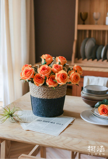 JUHAN Kaori Elegant Floral Storage Round Basket from JUHAN