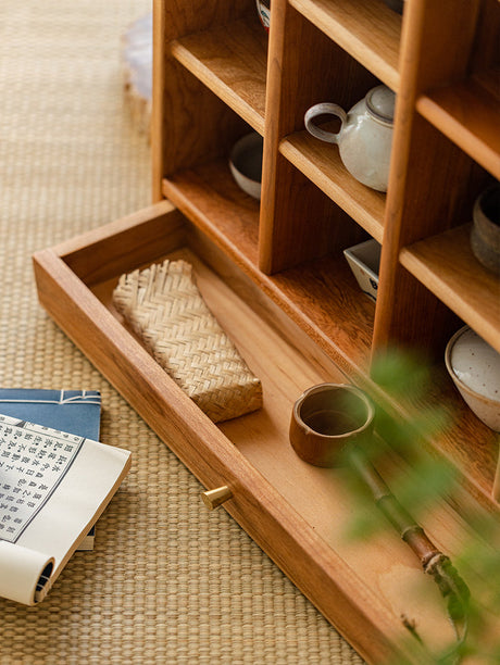 JUHAN Kiyomizu Elegant Wooden Tea Set Storage from JUHAN
