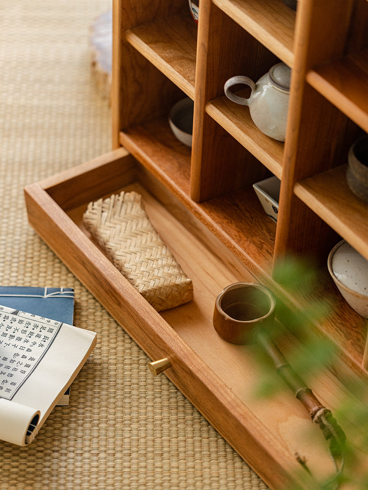 JUHAN Kiyomizu Elegant Wooden Tea Set Storage from JUHAN