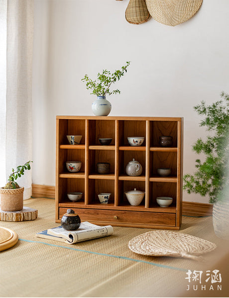 JUHAN Kiyomizu Elegant Wooden Tea Set Storage from JUHAN