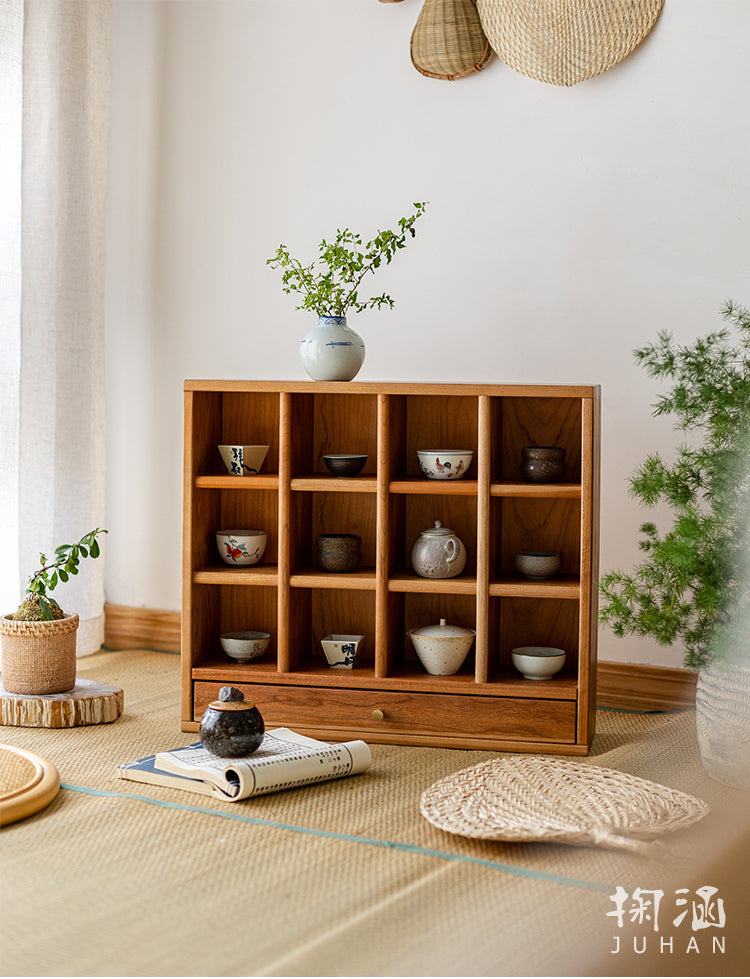 JUHAN Kiyomizu Elegant Wooden Tea Set Storage from JUHAN