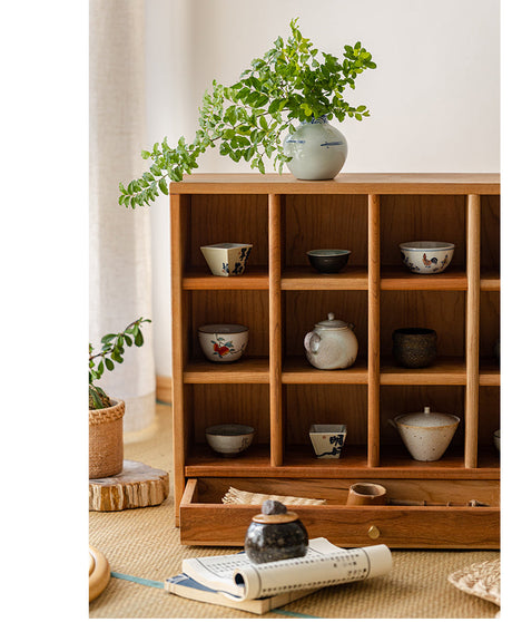 JUHAN Kiyomizu Elegant Wooden Tea Set Storage from JUHAN