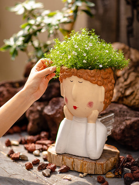 JUHAN Kiyoshi Elegant Succulent Flowerpot Art Ornament from JUHAN