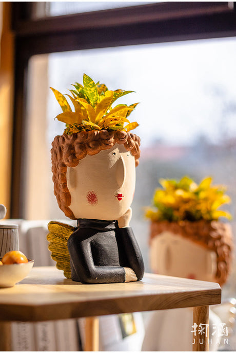 JUHAN Kiyoshi Elegant Succulent Flowerpot Art Ornament from JUHAN