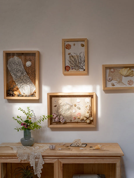 JUHAN Kyoko Three-Dimensional Natural Wood Decorative Storage Frame from JUHAN