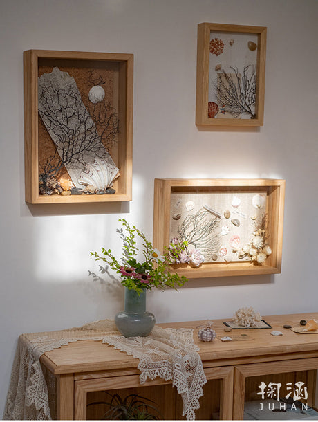 JUHAN Kyoko Three-Dimensional Natural Wood Decorative Storage Frame from JUHAN