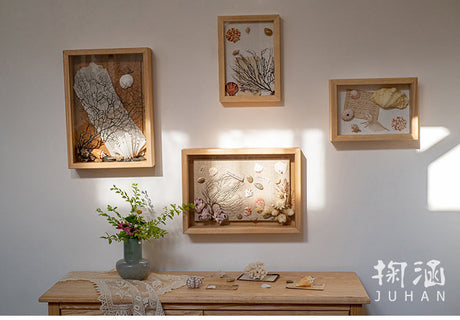 JUHAN Kyoko Three-Dimensional Natural Wood Decorative Storage Frame from JUHAN